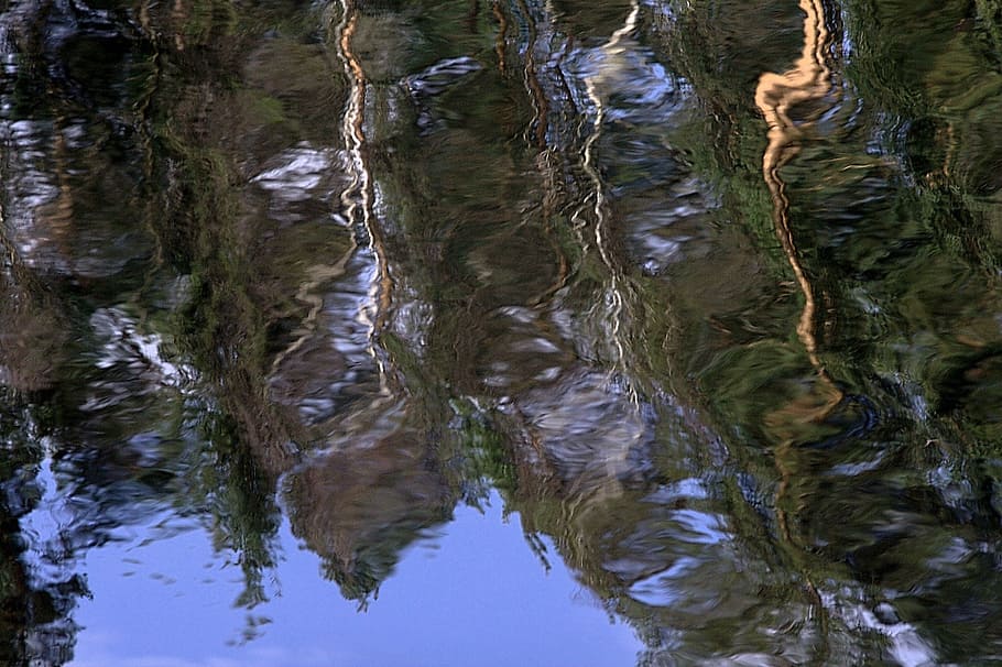 water, reflections, mirroring, waterfront, nature, no people HD wallpaper