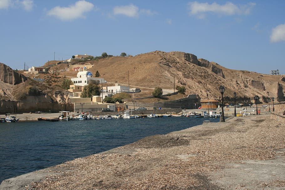 greece, santorini, cyclades, building exterior, built structure HD wallpaper