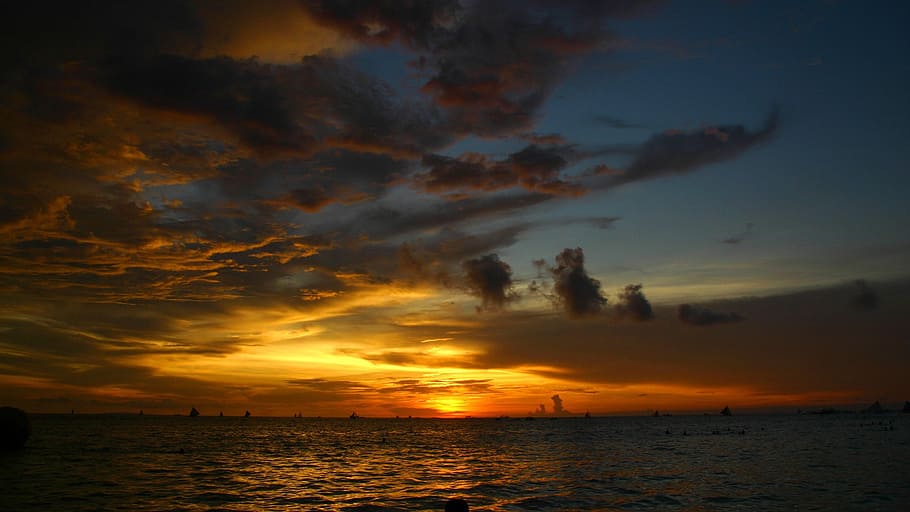 klitschko, whether or not, sunset, sky, water, cloud - sky HD wallpaper