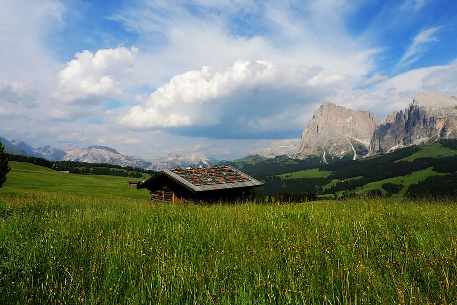 italy, south tyrol, seiser alm, alpine, landscape, unesco world heritage, HD wallpaper