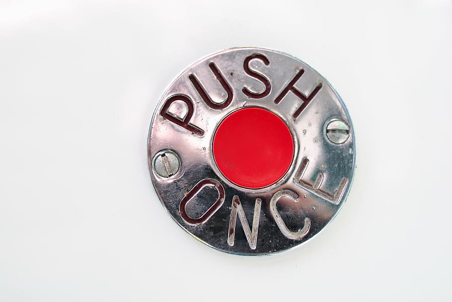 silver-colored button, alert, push, once, stop, bus, signal HD wallpaper