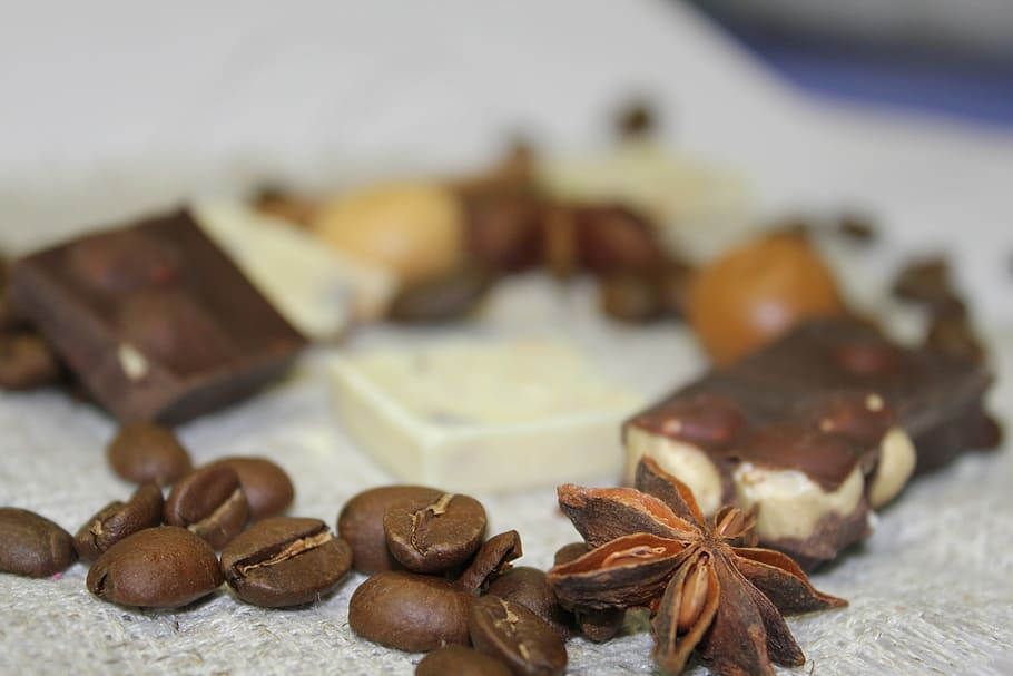 Chocolate, Coffee Beans, Canvas, spices, food and drink, sweet food HD wallpaper