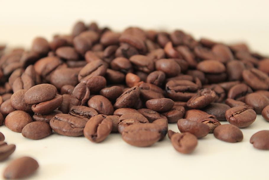 bunch of coffee beans, aroma, cafe, beverages, roasted, caffeine HD wallpaper