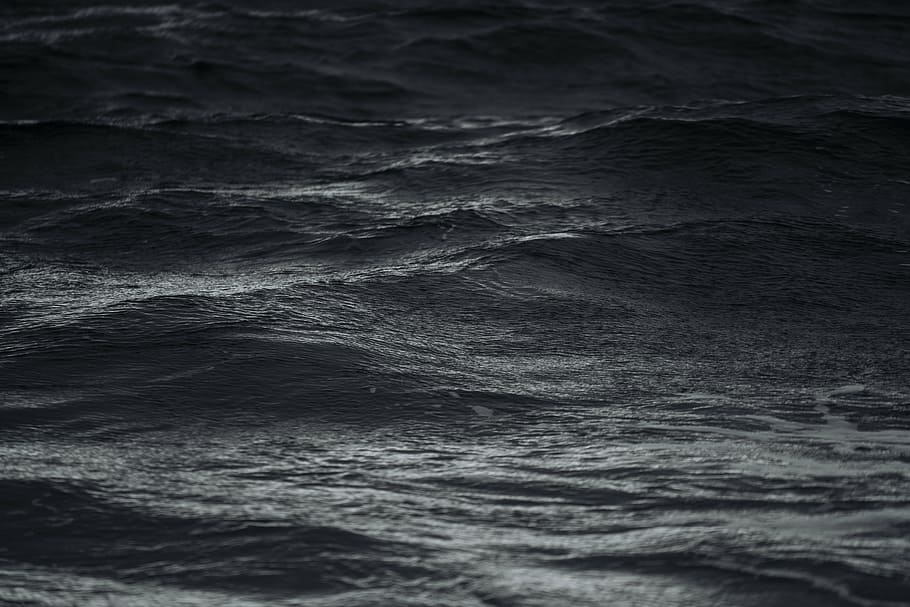 untitled, body, water, ocean, sea, waves, black and white, backgrounds HD wallpaper