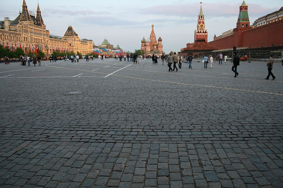 St.Basil's Basilica, red square, kremlin wall, st basil's cathedral, HD wallpaper