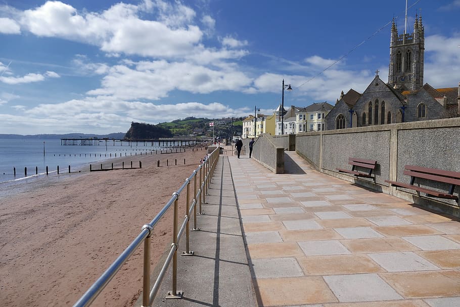 Teignmouth, Devon, Water, Coast, Sea, beach, sand, coastal HD wallpaper