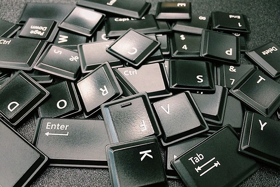 computer keyboard numkeys, letters, technology, communication HD wallpaper
