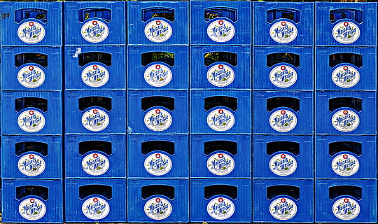 beer boxes, crates, stacked, tragl, tragerl, harass, bottle crate HD wallpaper