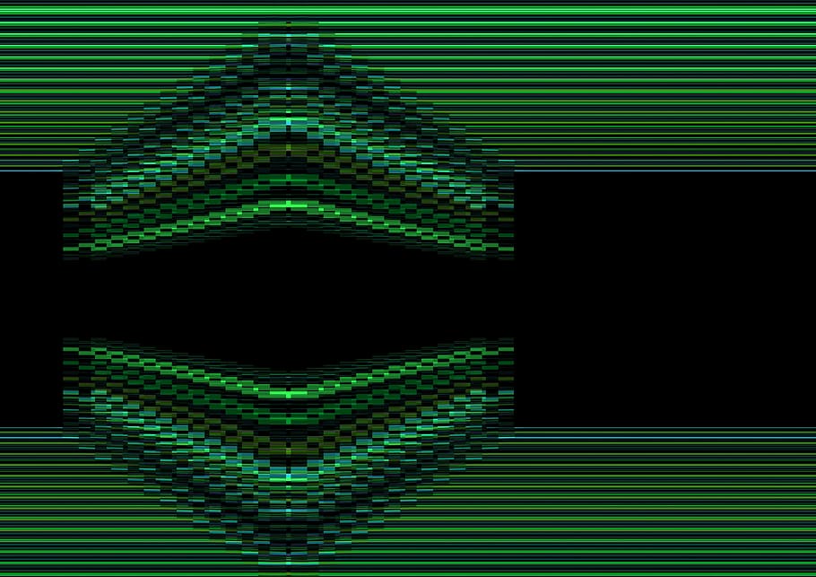 green and black digital illustration, Cube, Matrix, computer game