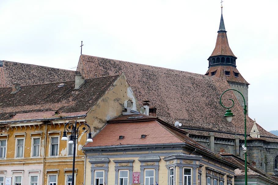 brasov, transylvania, romania, architecture, carpathian mountains, HD wallpaper