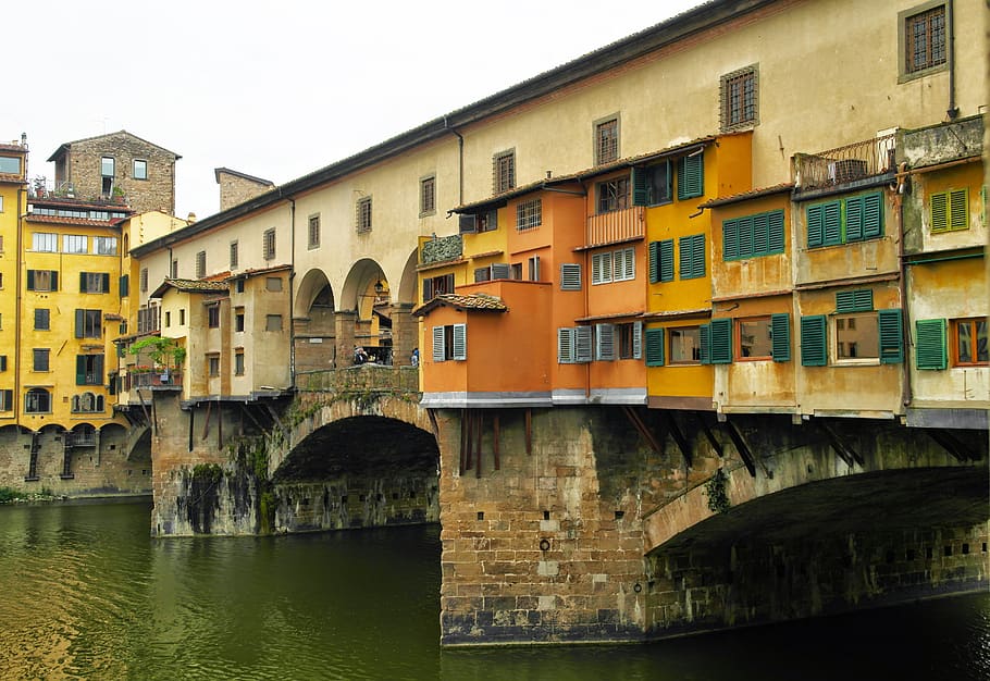 pontevecchio, florence, arno, architecture, built structure HD wallpaper