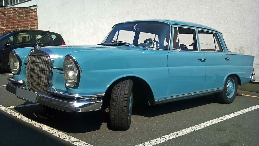 auto, mercedes, oldtimer, classic, automotive, spotlight, vehicle HD wallpaper