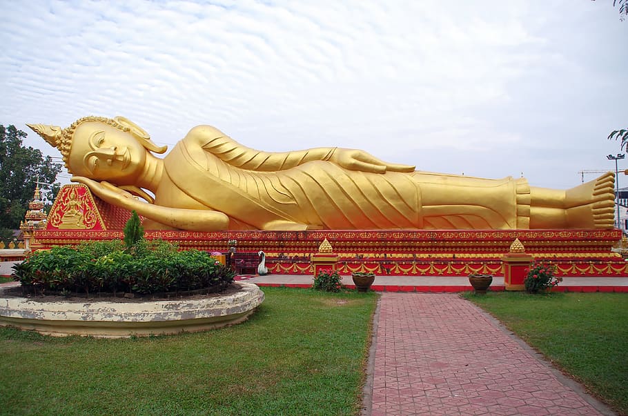 Laos, Vientiane, Buddha, Layer, Temple, religion, royal palace HD wallpaper