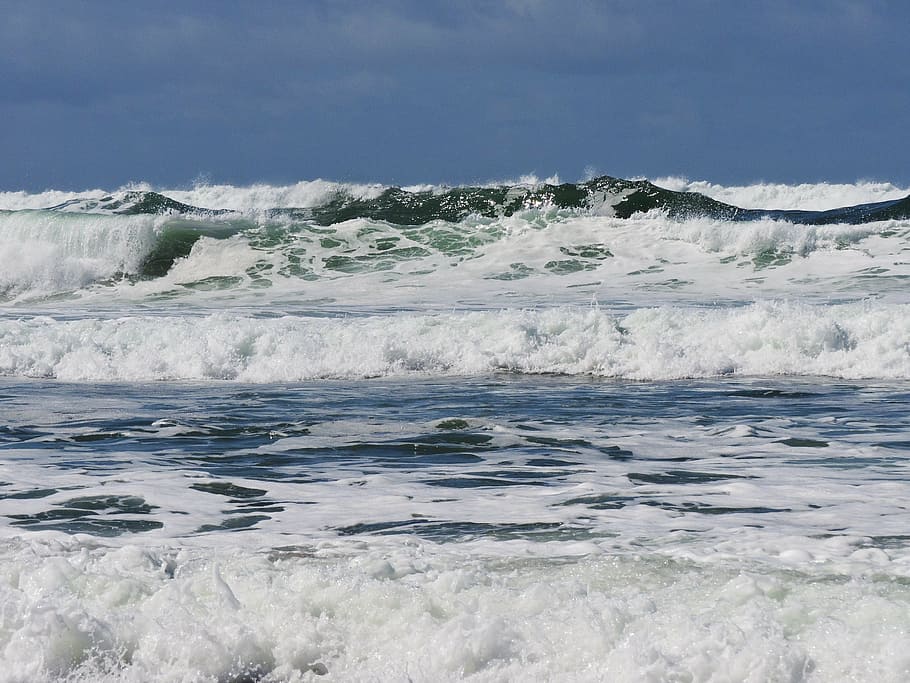 ocean, waves, pacific, sea, surf, water, tide, motion, surfing HD wallpaper