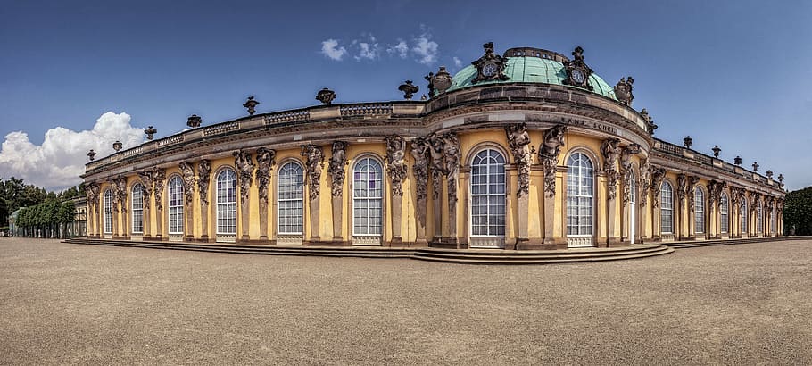 brown and gray building, berlin, potsdam, castle, architecture HD wallpaper