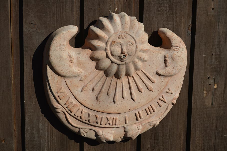 sun, sundial, time, art and craft, wood - material, creativity HD wallpaper