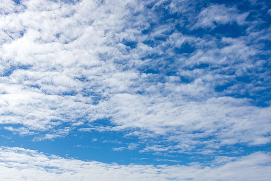 blue sky and white clouds, blue sky clouds, cumulus, cloud - sky HD wallpaper