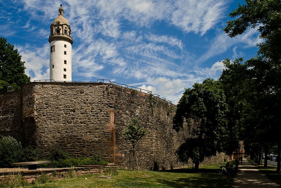 Maximum, Tower, Frankfurt, Castle, Wall, fortress, architecture HD wallpaper