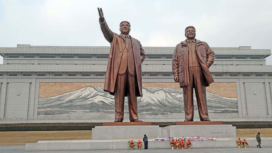 human, monument, north korea, leader, architecture, human representation, HD wallpaper