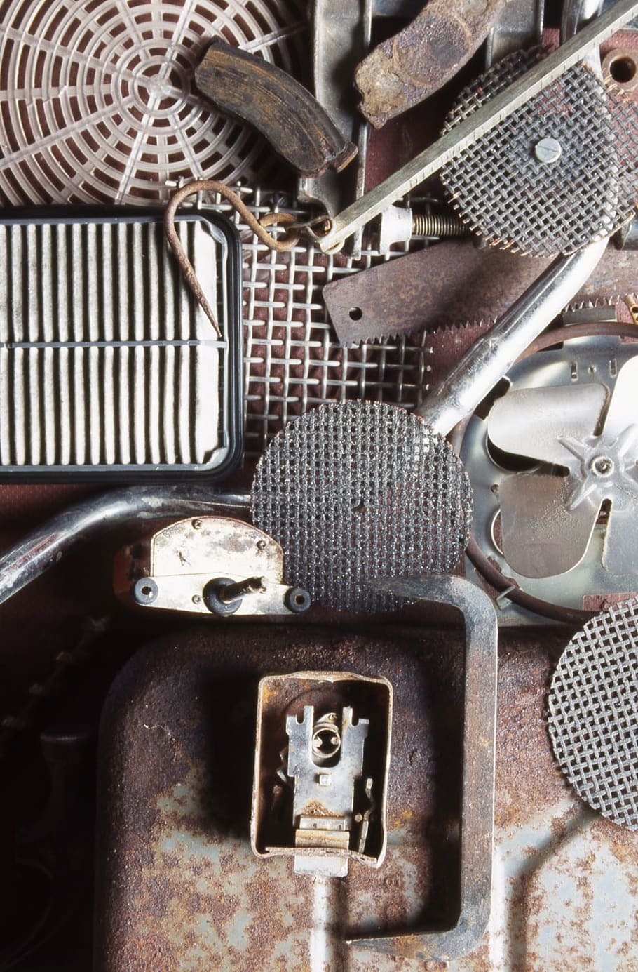 junk, garbage, metallic, scrap, trash, pieces, objects, no people HD wallpaper