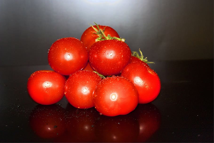 tomatoes, red, reflection, hdr, vegetable, fresh, healthy, raw HD wallpaper