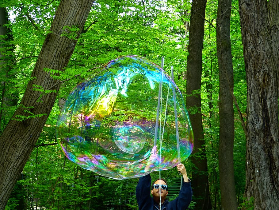 soap bubble, fly, weightless, shimmer, float, airy, ease, flight HD wallpaper