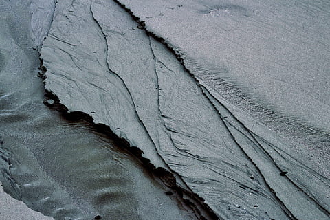 brown dirt, gray sand, bea, ch, curves, texture, wet, shale, rock HD wallpaper