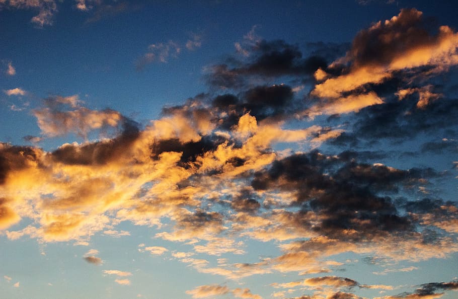 Sky, Clouds, Form, Sunset, clouds form, covered sky, evening sky HD wallpaper