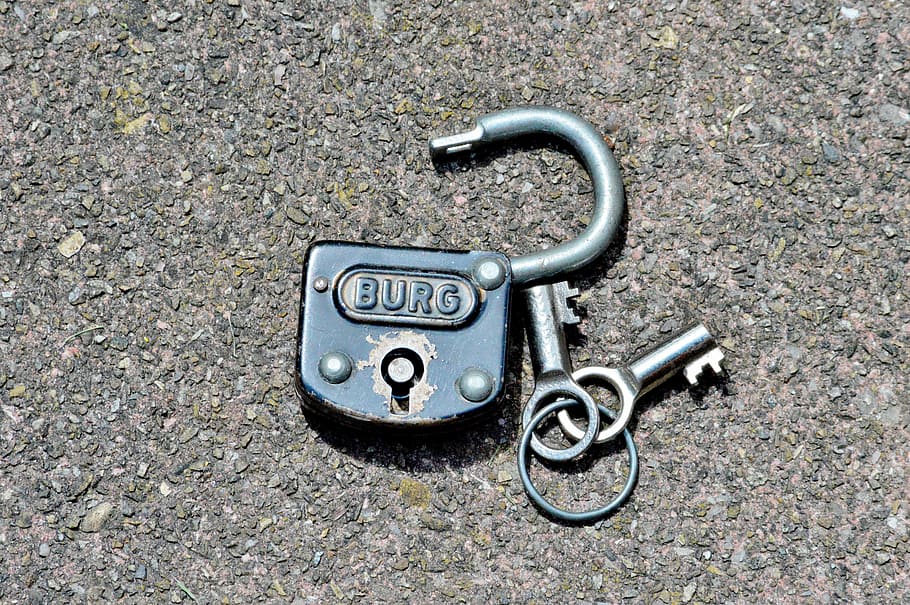 Castle, Padlock, Key, Security, Secure, shut off, close up HD wallpaper