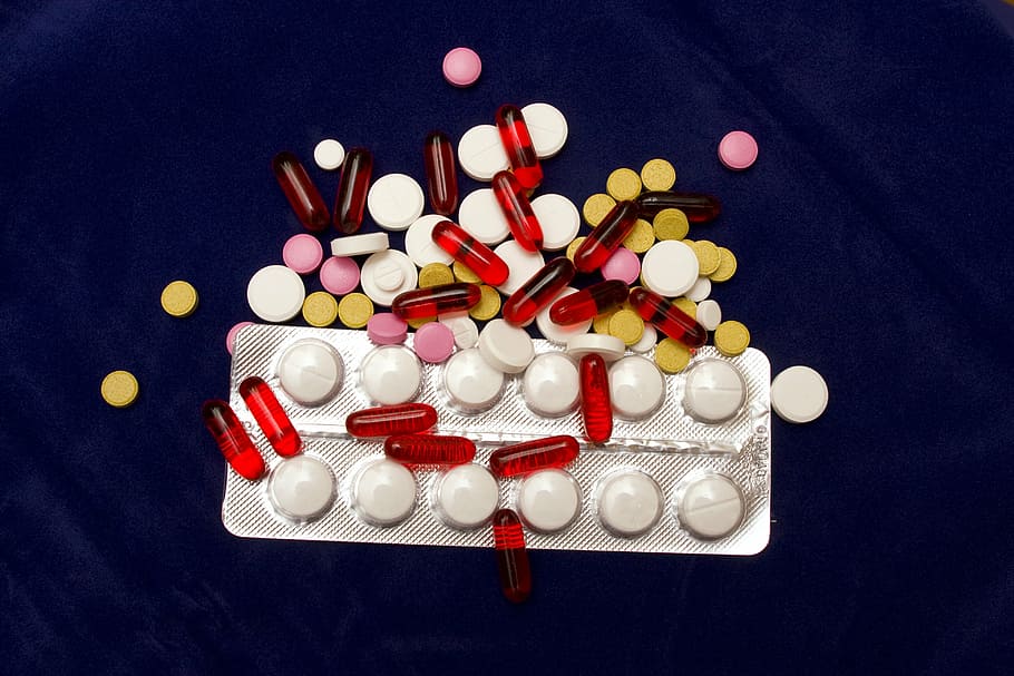 assorted-color medication pill lot, pills, medicine, health, medical, HD wallpaper
