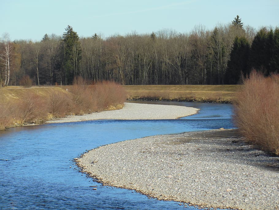 tyrolean ache, spring, overseas at the chiemsee, chiemgau, upper bavaria, HD wallpaper