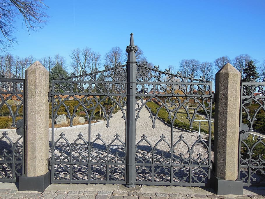 Wrought Iron, Iron Gates, Old, Fine, wrought iron gates, patterned HD wallpaper