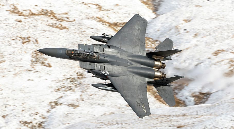 flying black f14 tomcat in sky, black, jet, military, aircraft, HD wallpaper