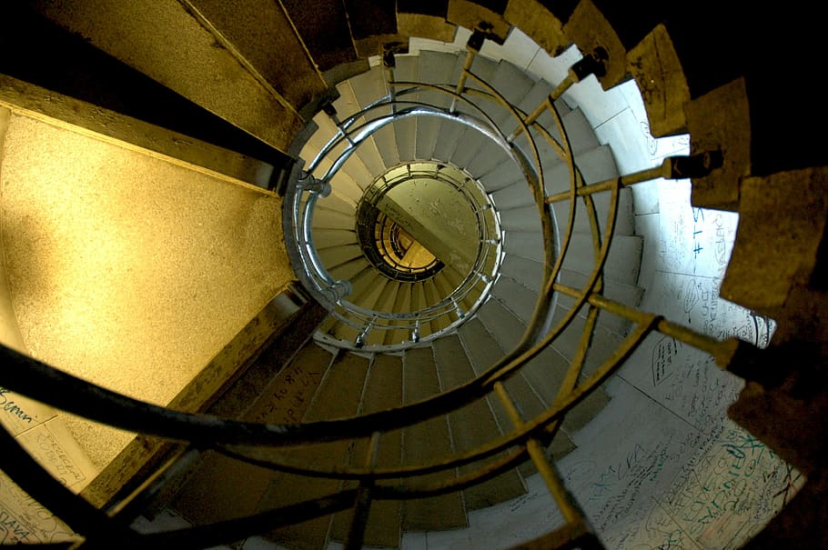 stairs, siegessäule, berlin, steps and staircases, spiral