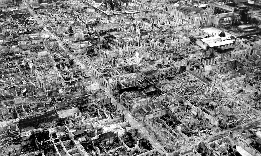 The destruction brought about by the Battle of Manila in 1945 in Philippines, HD wallpaper