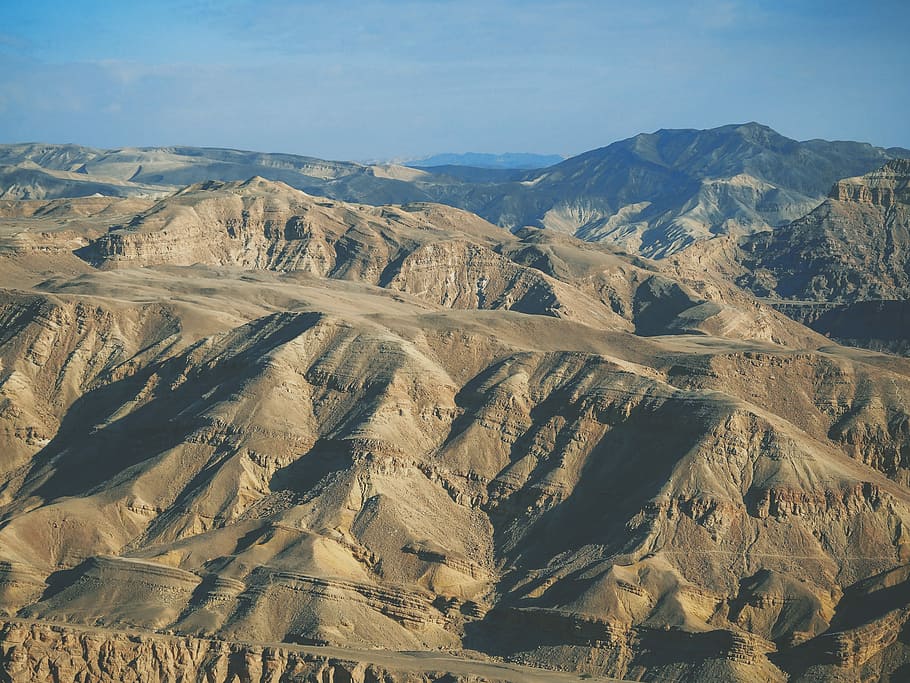 brown mountains, scenery of mountain hil, landscape, cliff, eilat HD wallpaper