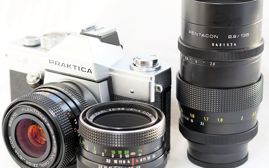 Digital Camera, Photograph, Old, nostalgia, zoom lens, vintage HD wallpaper