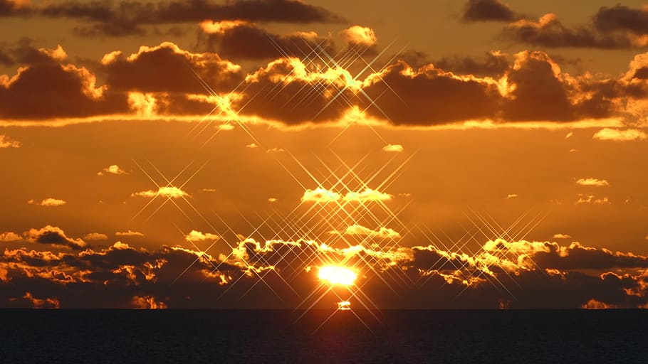 caribbean, sun, mood, sunset, nature, sky, cloud - sky, beauty in nature HD wallpaper