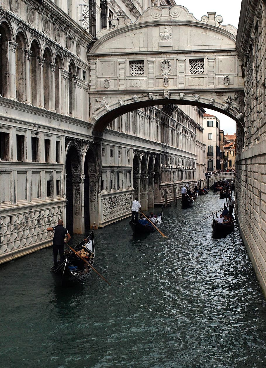 Gondolas, Channels, Venice, Architecture, street, water, gondola - traditional boat HD wallpaper