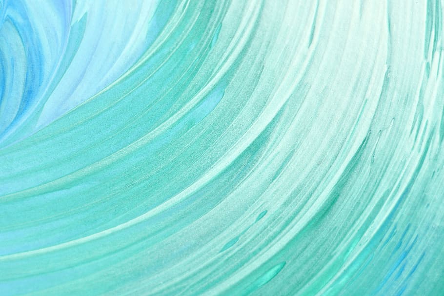 teal and white wave abstract painting, blur, sinister, bug, texture, HD wallpaper