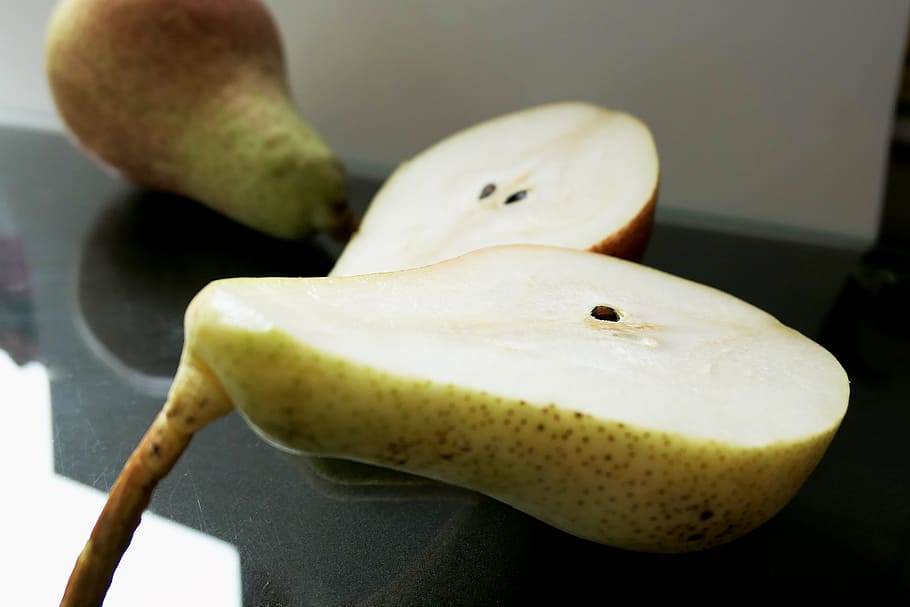 pears, fruit, vitamins, fruits, healthy, ripe, food, green yellow HD wallpaper
