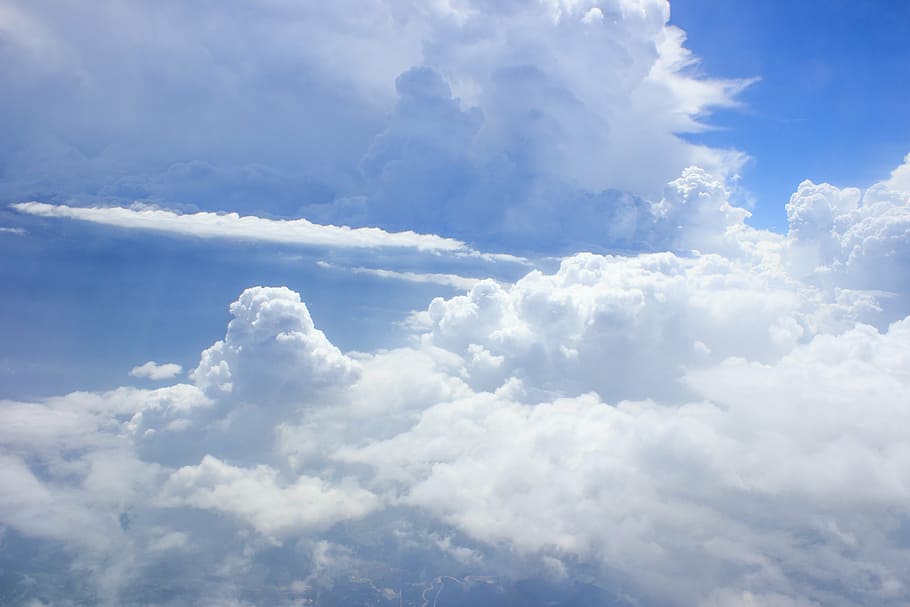 clouds, heavy, breathtaking, white, sky, beautiful, nature HD wallpaper