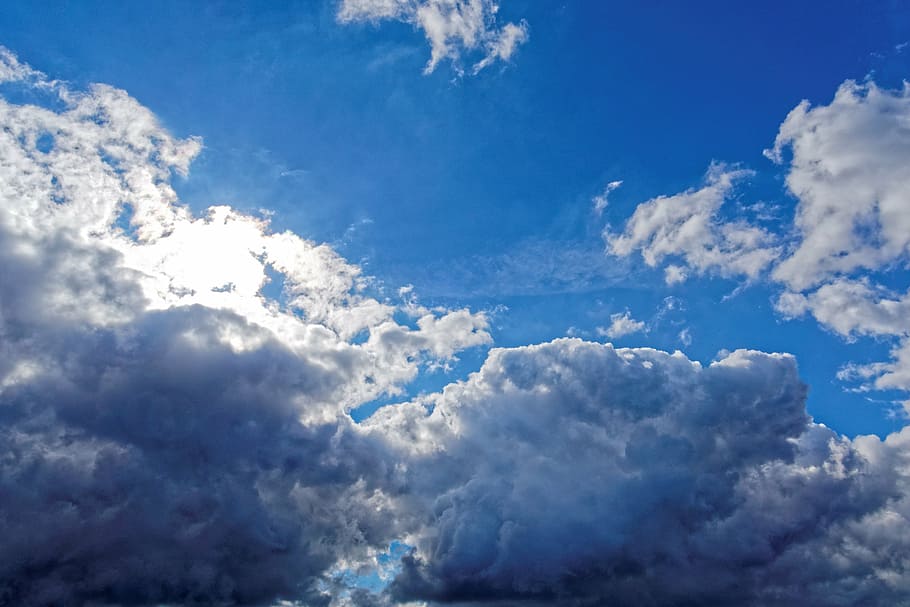 sky, blue, clouds, nature, cloudy, summer, blue sky, the sky HD wallpaper