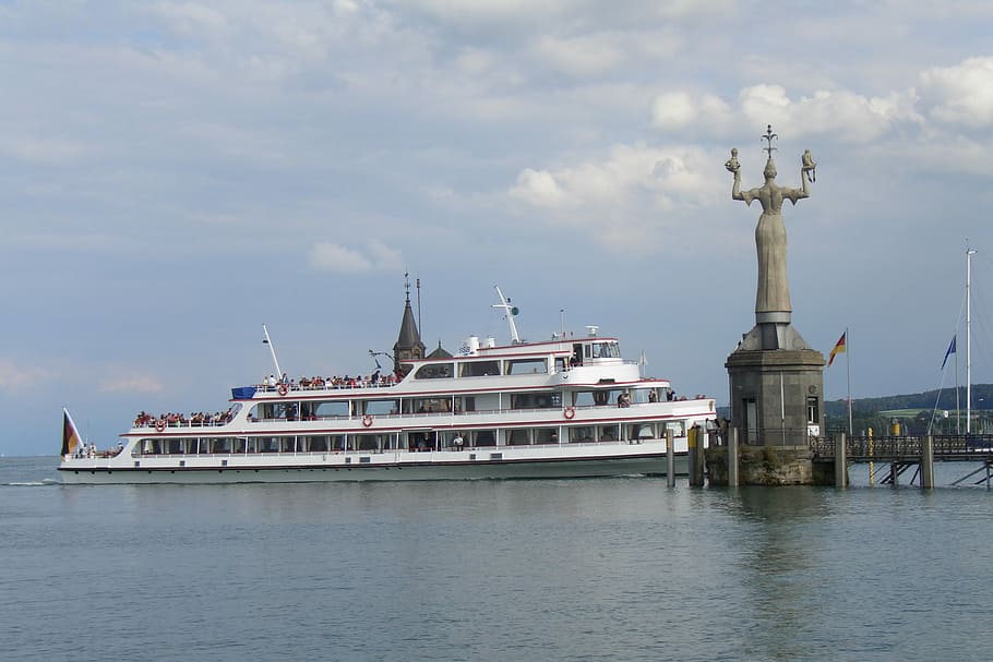 Ferry, Lake Constance, nautical vessel, sky, ship, no people HD wallpaper