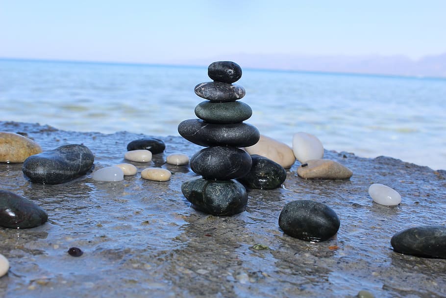 Pebbles, Sea Water, Nature, Summer, beach, crete, stone - Object