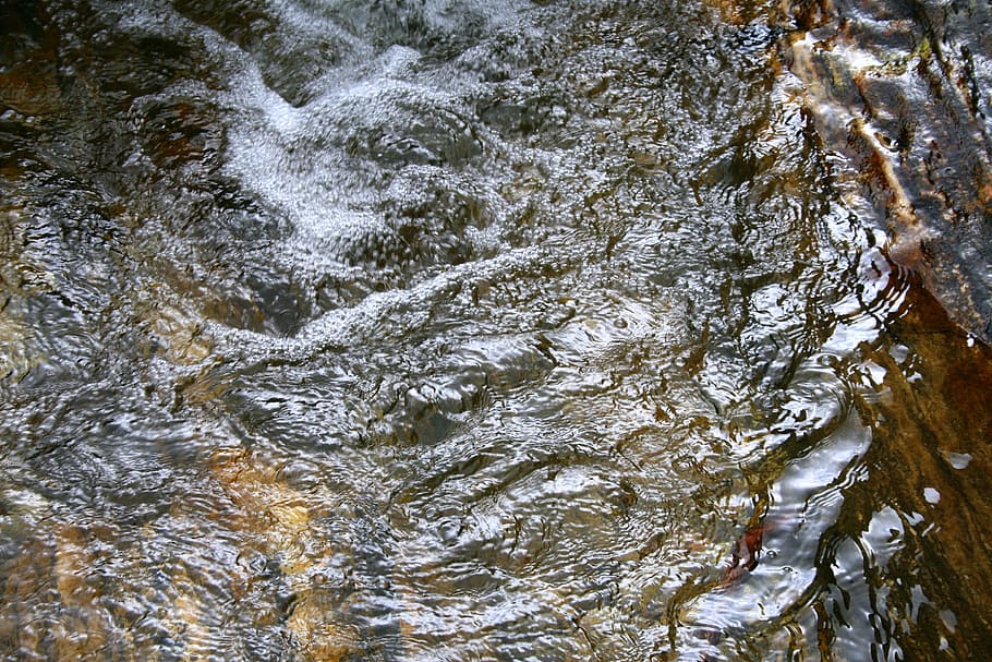 Stream, Water, Ripples, Flow, flowing, wet, liquid, clear, river HD wallpaper