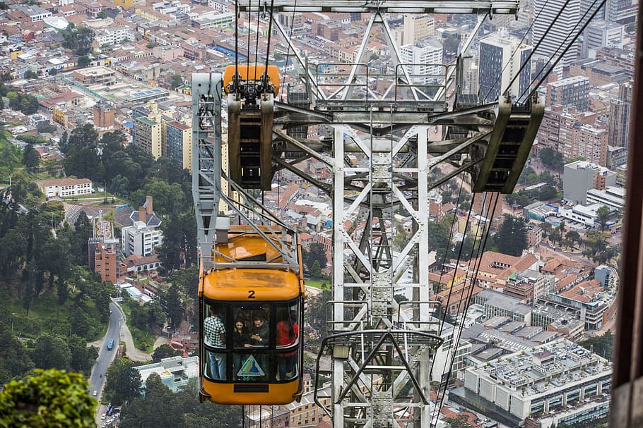 colombia, cable car, landscape, architecture, city, built structure HD wallpaper