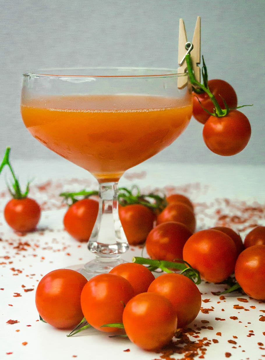 cocktail, red, tomato, beverage, drink, alcohol, bar, fresh HD wallpaper