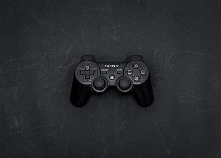 Sony DualShock 3 wireless in grayscale shot, playstation, video games HD wallpaper