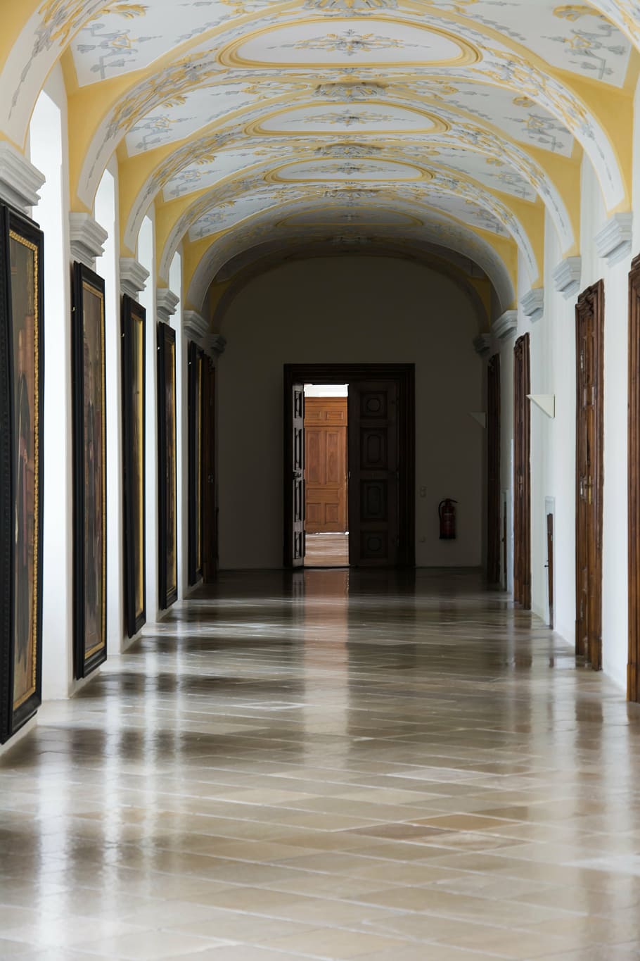 monastery, gang, architecture, light, romantic, exam, archway HD wallpaper